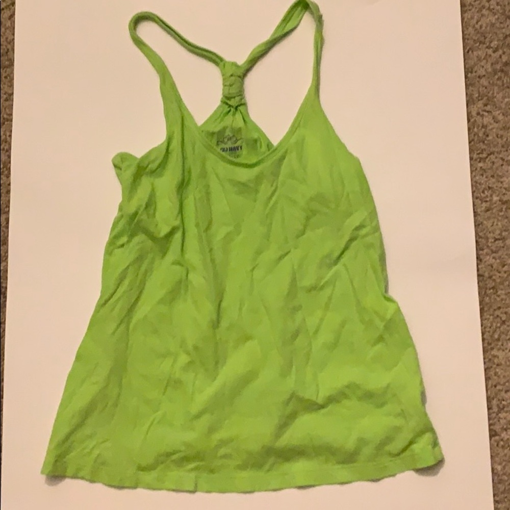 Bright green summer tank
